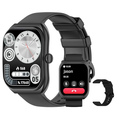 PEJE ZW01 Max Smartwatch Masculino à Prova d'Água 1ATM, 2.01" Tela Quadrada Full Touch, Co...