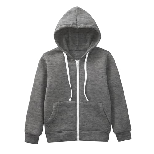 Toddler Casual Sweatshirt Zip Up Hooded Sports Jacket with Pocket Kids Boys Girls Athletic Dark Gray 11-12 Years Camo Hoodie3