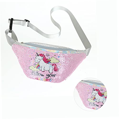 VALICLUD Bolsa De Lembrancinhas Estampa De Fanny Holográfica Elegante Para Crianças Bolsa Rosa Arco-