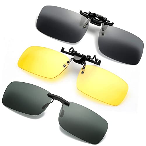 Clip Solaire, Clip Lunettes Polarisantes, Clip Lunettes De Soleil Polarisées, Clip Lunettes De Soleil Polarisées, Clip Sur Lunettes De Soleil, Clip Lunettes, Sunglasses Clip On, Clip Polarisant, 3 Pcs Cover