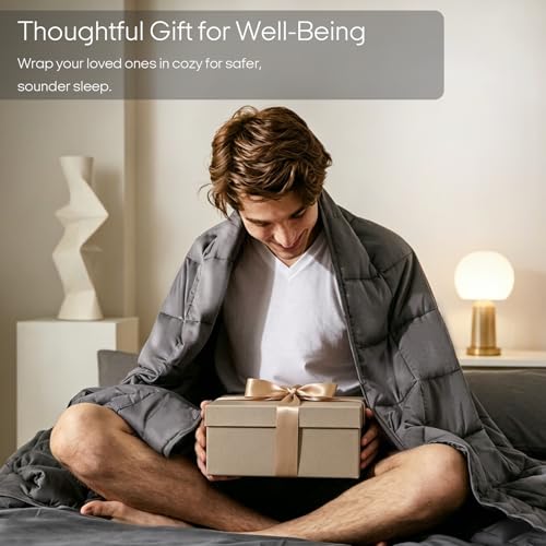 Image of ZonLi Cooling Weighted Blanket for Hot Sleepers, Rayon from Bamboo Viscose, Natural, Breathable Weighted Blanket for Adults Queen Size 80 inchx87 inch 20lbs, Grey