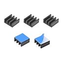 CentIoT - 11X11X5MM Aluminium Heatsink (Straight Fins Anodised Black with Double Sided Thermal Sticker) gallery image