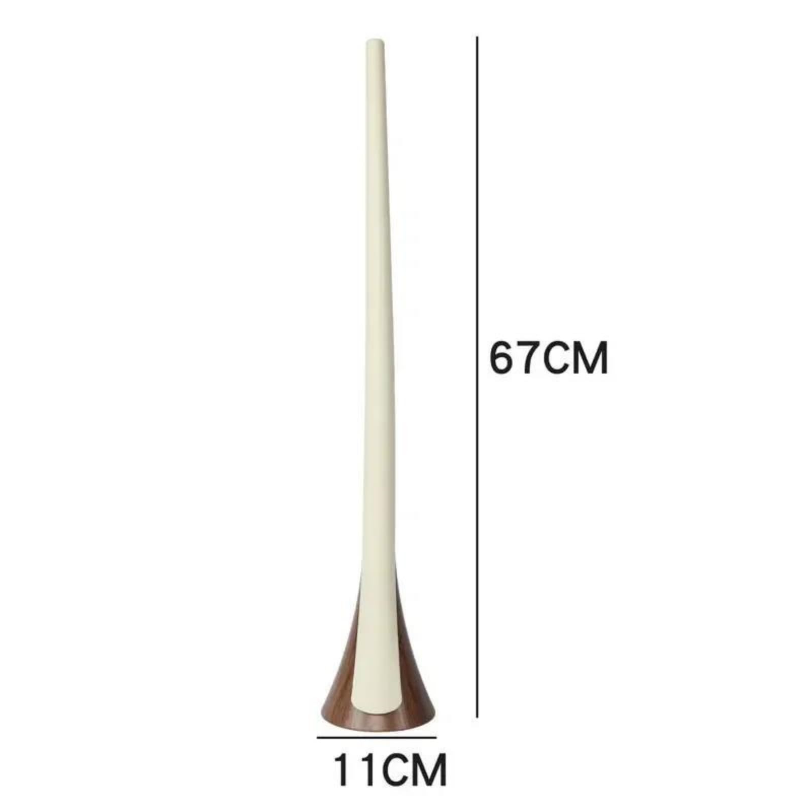 Samostojały długi łyżka do butów 63cm, pionowy szufladka do butów z podstawą orzechową, ergonomiczny pomocnik do butów dla seniorów kobiet w ciąży bez schylania,Yellow