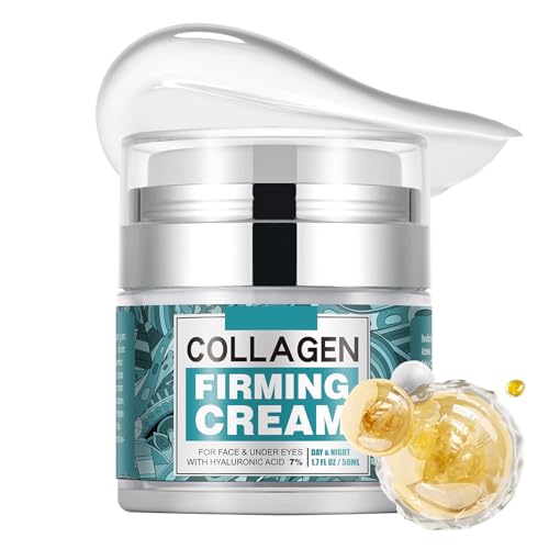 Collagen Cream for Face with Stem Cells Retinol Hyaluronic Acid Niacinamide for All Skin Types, Anti Wrinkle Cream for Women and Men, Skin Tightening & Firming and Neck, Hydrating Face Cream