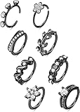 💍MATERIAL FIABLE💍--El aro de nariz delgado está hecho de acero inoxidable de seguridad, amigable para la piel sensible. Superficie muy pulida con incrustaciones de circonita cúbica brillante, combinada con elemento clásico, moderno y diario; Dale una experiencia de uso cómoda.