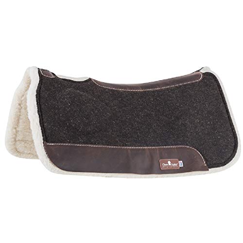 Classic Equine BioFit Correction Saddle Pad with Fleece Bottom, 1-inch Thick, 31-inch x 32-inch