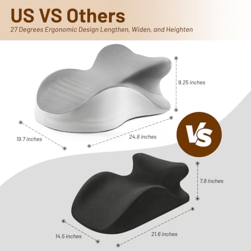 YRuiSofut Memory Foam Ergonomic Wedge Pillow, Reading Pillow for Bed, Headboard Pillow Support for Back Pain, Acid Reflux & Sitting Up, Ideal for Massage with Removable Cover — view 6
