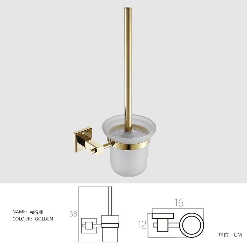 Bathroom Towel Rack, Bath Towel Rack, Towel Pole, Bathroom Pendant Set, Black + Gold = Towel Ring