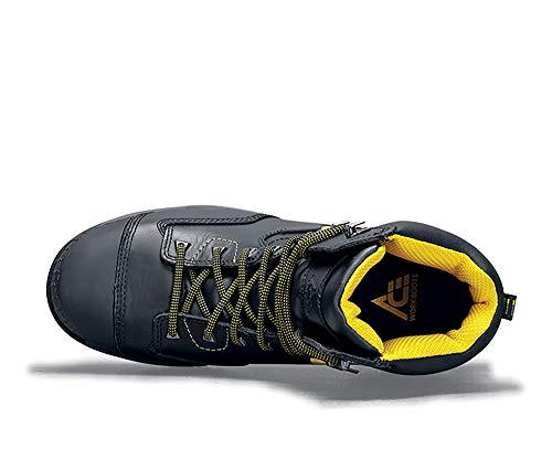 Shoes for Crews Redrock, Men's 8" Composite Toe (CT) Work Boots, Slip Resistant, Water Resistant, Black3