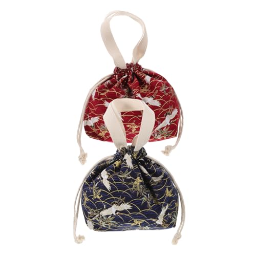 BEBEMOKO 2pezzi Borsa Pranzo Isolata Stile Giapponese Da Pouch Riutilizzabile Per Snack e Pranzo Sacchetto Multifunzionale Per Viaggi e Picnic Design Carino Per Adulti