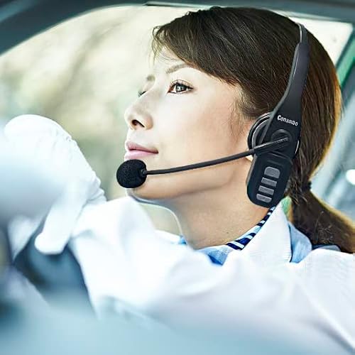 Conambo JBT900 Bluetooth ヘッドセット 片耳 マイク付き 左右耳兼用 ノイズキャンセリングマイク ワイヤレス ヘッドセット ミュート機能 携帯電話に適用 USBアダプター付き Android iPhone iPad PC対応 テレワーク Web Skype zoom会議 ビデオチャット コールセンターに使用可能