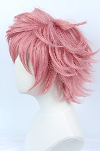 Linfairy Anime Cosplay Wig Short Halloween Costume Hero Wig (Pink) Not Style #TOP2