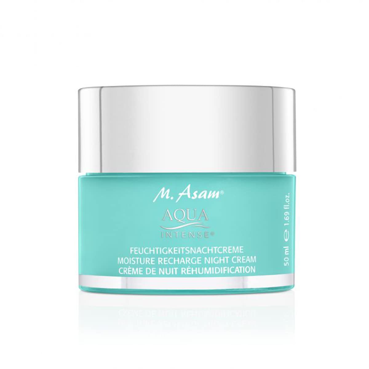 M. Asam AQUA INTENSE Feuchtigkeitsnachtcreme (50ml) – Nachtcreme mit Hyaluron & Silicium, feuchtigkeitsspendende Gesichtscreme, parfümfrei & vegan, regenerierende Gesichtspflege