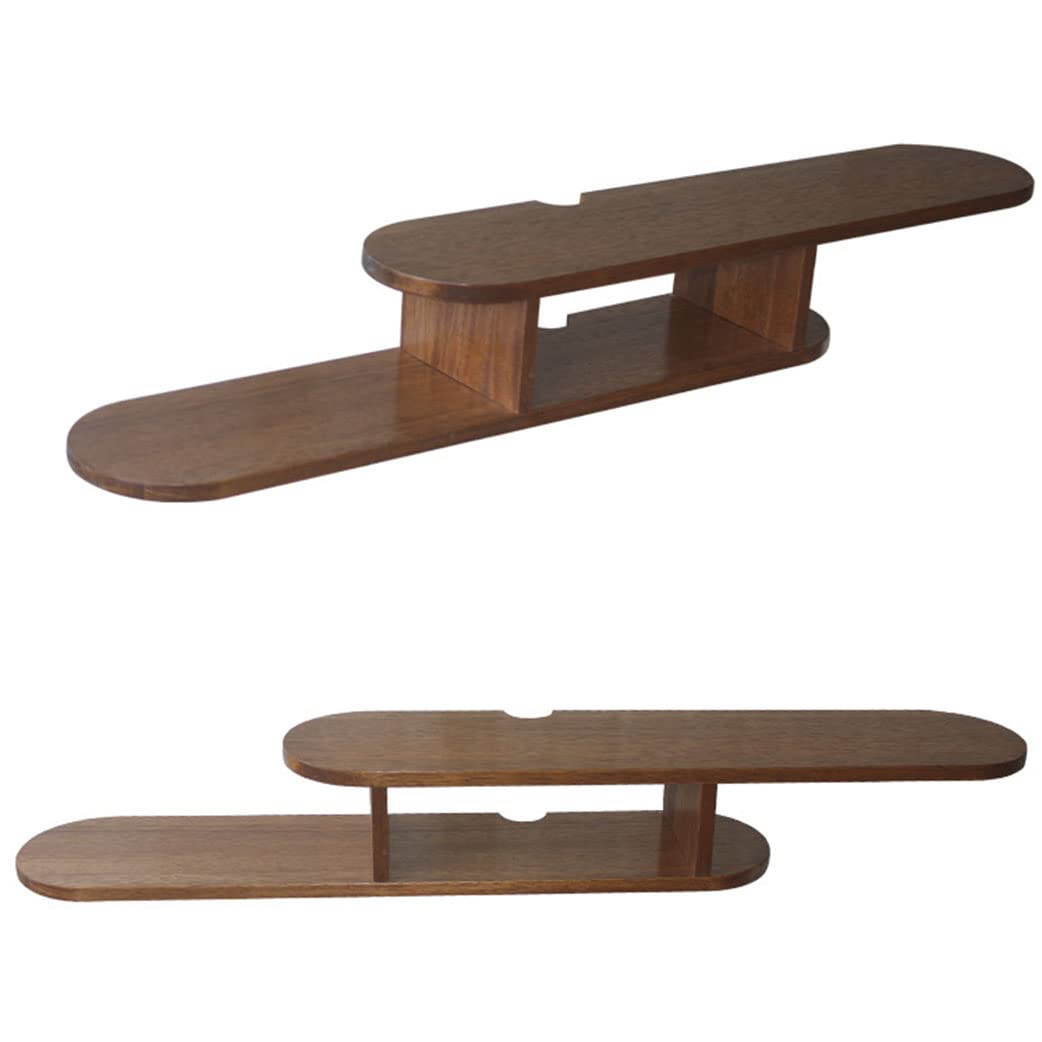 Supporto per TV galleggiante da parete, per decoder via cavo, router, lettori DVD, supporto TV in legno bianco, mensola con spazio per console di gioco 120C