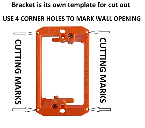 Bwp - Low Voltage Mounting Brackets 1 Gang For Drywall Outlet Cable Pass Through Wall Plates -Cable Wall Plate Bracket For Old Work, Telephone Wires, Network Cable, Hdmi, Speaker Wire(12-Pack) #TOP2