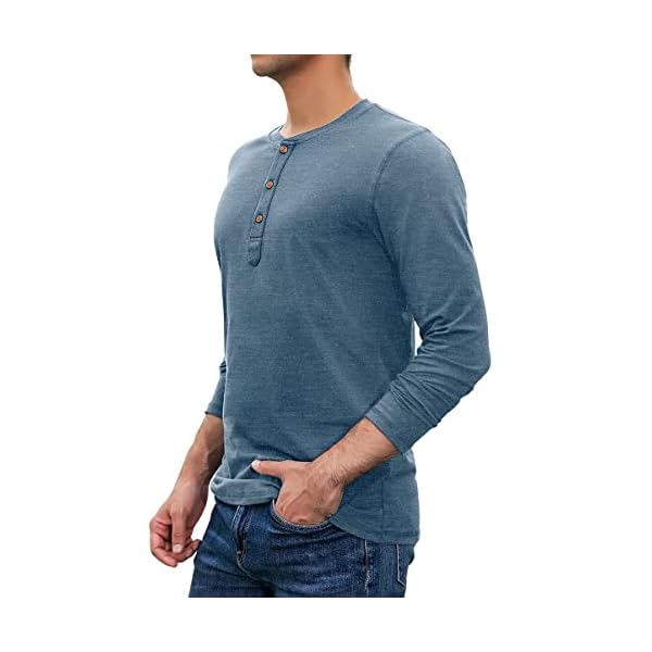 Sailwind Mens Henley Long Sleeve T-Shirt Cotton Casual Shirt US X-Large VG Blue - Image 3
