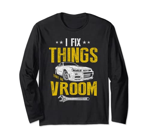 Mécanique automobile papa Fix Things that Go Vroom Manche Longue
