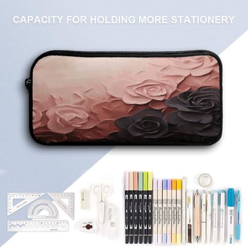 Printed Backpack With Lunch Pack Storage Box Case Rose Color Blush And Black 3pcs Lightweight Travel Backpack4