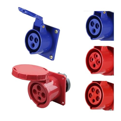 Enchufe industrial impermeable hembra de 4 polos 16a 32a 2