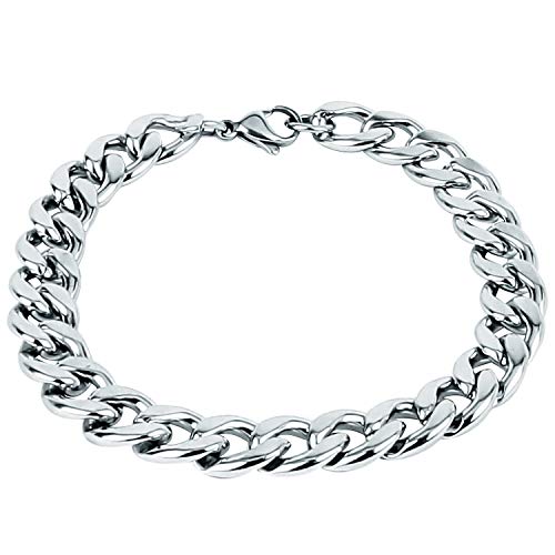 Fashion Frill Stylish Silver Plated Stainless Steel Chain Style S...