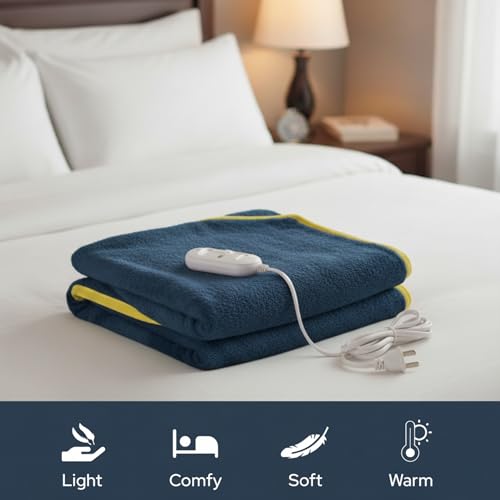 Image of Utopia Bedding Under Blanket Polyester Shock Proof and Heating Electric Single Bed Warmer Blanket Skin Friendly 30x60 inch (Blue) by CRATOS