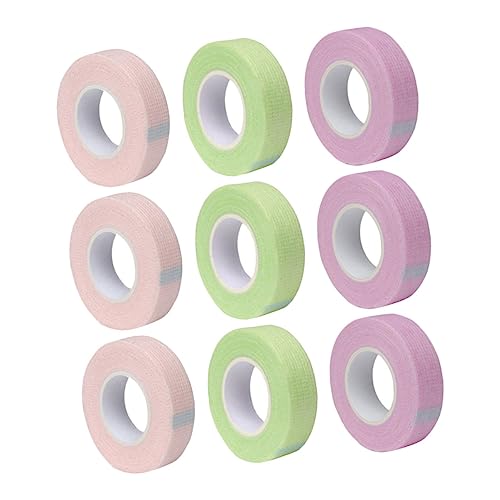 BELLIFFY Non-woven Eyelash Tape Eyelash Grafting Tape Breathable for Eye Skin Isolation 9 Pcs Roll