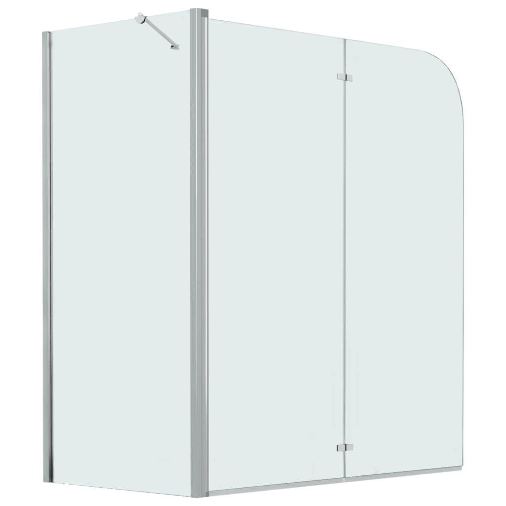 vidaXL Bi-Folding Shower Enclosure with ESG Safety Glass and Chrome-Plated Profiles, Adjustable Dimensions (120 x 68 x 130 cm), Modern Handles, Easy DIY Installation with Mounting Materials