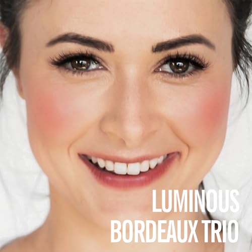 KIMUSE Cream Blush Stick, Highlighter & Contouring stick, Cremige Textur Mit Leuchtendem Finish,Vielseitig, einfach zu verwenden, Make-Up Für Jeden Hauttyp (Luminous Bordeaux Trio)