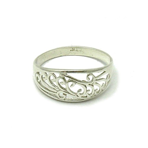 Bague en argent massif 925 Empress R001512 : anneau fin léger pour femme