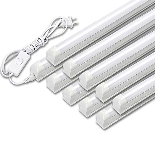 LED蛍光灯 40W形 器具一体型LED蛍光灯 T8 LED 直管 18W led 6000K-6500K 昼光色 天井照明 バーライト ベースライト 120cm 蛍光灯器具セット led照明 工事不要 軽量 連結コード付属 スイッチ付き【10本入り】