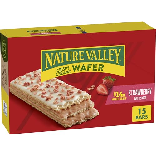Image of Nature Valley Strawberry Crispy Creamy Wafer Bars, Whole Grain, 15 Bars, 19.5 oz