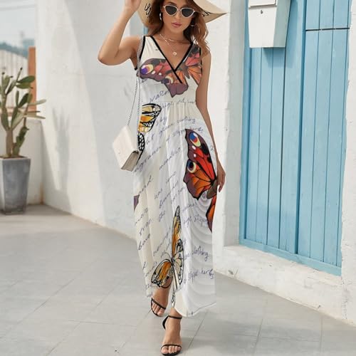 Robe longue d'été contre la chaleur style décontracté fluide - 5