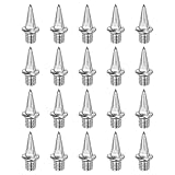 HARFINGTON 20pcs Track Spikes 11.2mm Steel Medium Nails Replacement Spikes for Middle Long-Distance Running Track Shoes, Silver Tone