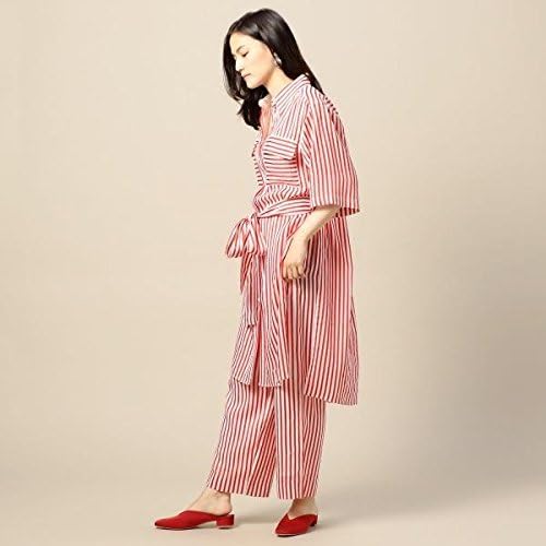 Amazon Co Jp ビューティ ユース ユナイテッドアローズ レディス Beauty Youth By キュプラストライプスリットシャツ ワンピース Red M 服 ファッション小物