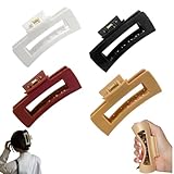 Soft Claw Clip, Haarspangen Cloud Clip Rutschfest Quadratische Klauenclips, Weiche Haarklammern FüR Damen, Haar Jaw Clips FüR Frauen MäDchen (4 STK)
