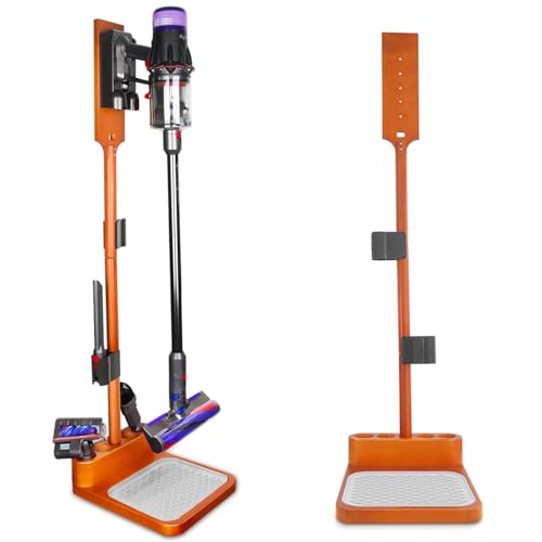 for Dyson V15 Cordless Vacuum Stand, Floor Standing Dock Station Holder for V15 V12 V6 V8 V10 V11 SV18 SV21 Vacuum Cleaner Accessories Attachments Organizer Storage, Wooden, Rustic, Farmhouse Style -  JAYOBGO, SK337MUS