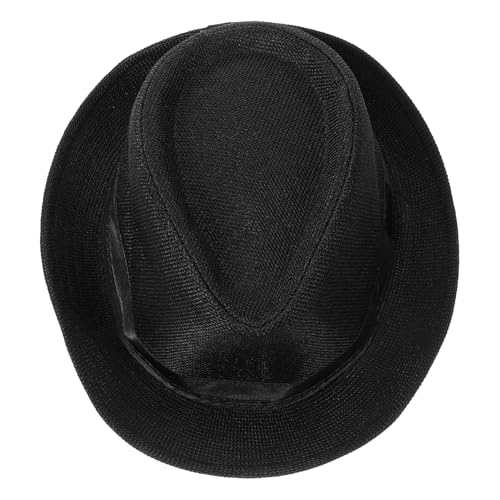 Boy Girl Fedora Hats for Performance Elegant Gentleman Style Lightweight Head Girth for Dance and Dress Up Boys Girls Fedora Hat Black