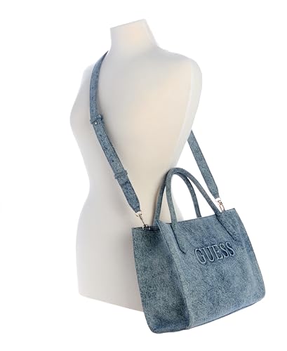 Guess Borsetta Borsa A Tracolla Jodi Tote Denim Blu - 5