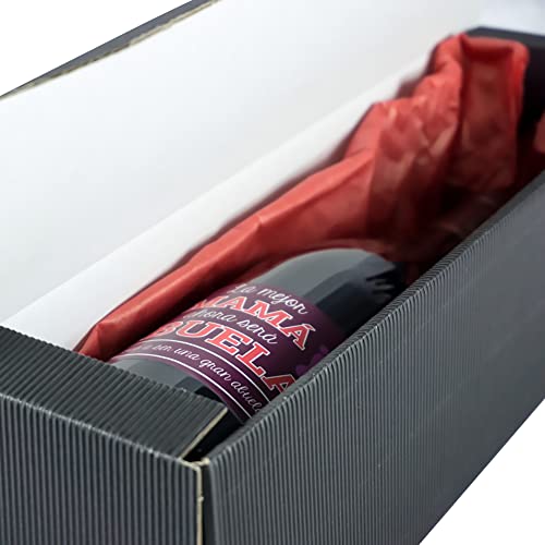 Botella de vino personalizada para abuela