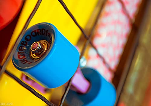 Ridge Mix It Up Cruiser Skateboard – 55 Cm, Bunt, Mit Weichen 78A Rollen & ABEC 7 Lagern