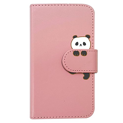 【moimoikka】 iPhone17 Pro Max アイフォン17プロマックス 対応 手帳型 スマホ ケース パンダ 動物 キャラクター かわいい (ピンク) ぱんだ アニマル ダイアリータイプ 横開き カード収納 フリップ カバー スマートフォン