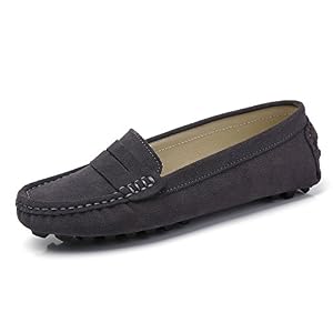 YY-Rui YY-Rui Damen Mokassins Slipper Slip-On Wildleder Bequem Schuhe Halbschuhe Freizeit- Gr. DE 38.5/ US 7.5, Grau YY-Rui YY-Rui Damen Mokassins Slipper Slip-On Wildleder Bequem Schuhe Halbschuhe Freizeit- Gr. DE 38.5/ US 7.5, Grau