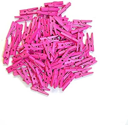 100 Mini Wooden pegs (Natural) by Ark Craft