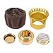tomvorks Copper Windproof Portable Aluminium Alloy Alcohol Backpacking Stove, Split Design, High Firepower, Convenient Ignition, Solid or Liquid Fuel, for Camping Picnic, Ideal for (Gold)