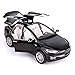KXSM 1/24 Alliage Déjoué À pour Tesla Modèle X Jouets Simulation De Voiture Son Lumière Tirez Le Modèle Toy Toy Toys Jouets Voiture (Color : Black)
