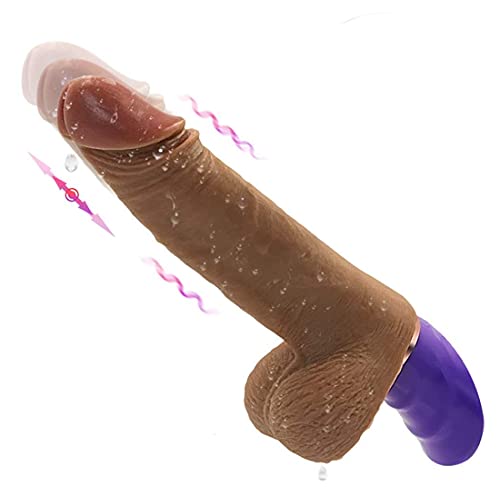 Realistic Dildo Vibrator for Women Vibrating Thrusting Dildos G spot Vibrators Telescopic 6.6inch Penis Cock USB Rechargeable Wireless Handheld Adult Sex Toys for Women Couples