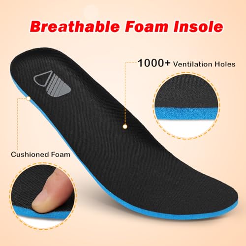 Besroad Womens Walking Shoes Wide Toe Barefoot Shoes Adjustable Zero Drop Shoes Non-Slip Breathable Fashion Sneakers 9Wide All Black thumb #5