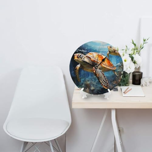 Horloge murale tortue lisible et silencieuse pour décorer votre bureau