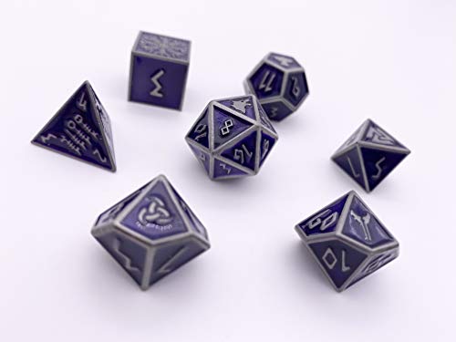 Norse Foundry Juego de 7 doppleganger Norse Series Full Metal Polyedral Dados RPG Matemáticas Juegos DND Pathfinder ...