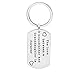 AmDxD Porte Clef Moto, Porte Clef Acier Inoxydable Plaque Militaire Gravure The Love Between A Grandfather and Granddaughter 40x24mm, Argent, 4 X 2.4CM